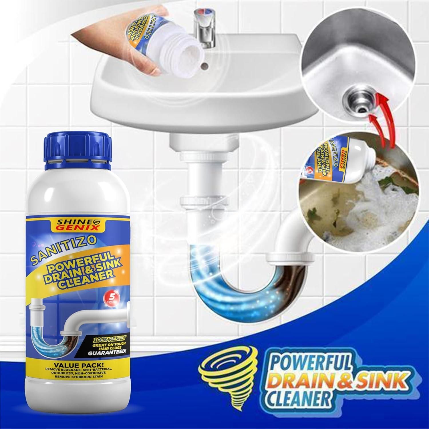 Sanitizo Powerful Drain & Sink Cleaner Powder 100 gm Each(Pack of 4)